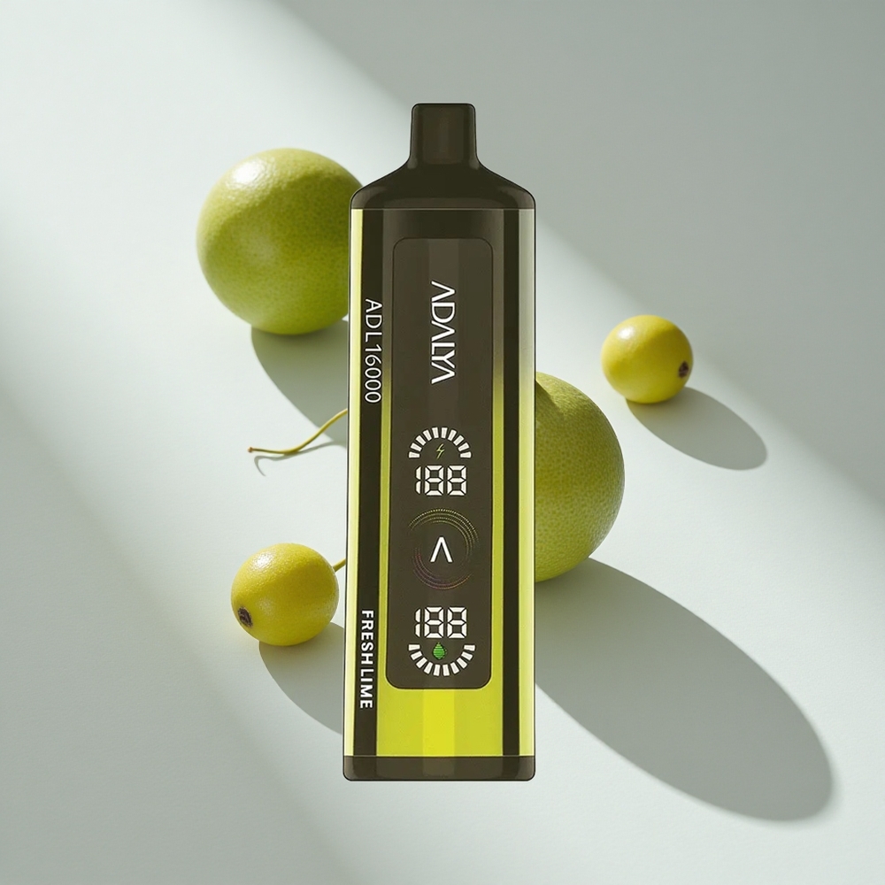 Adalya ADL 16000 PRO Disposable Vape Fresh Lime Digital Screen
