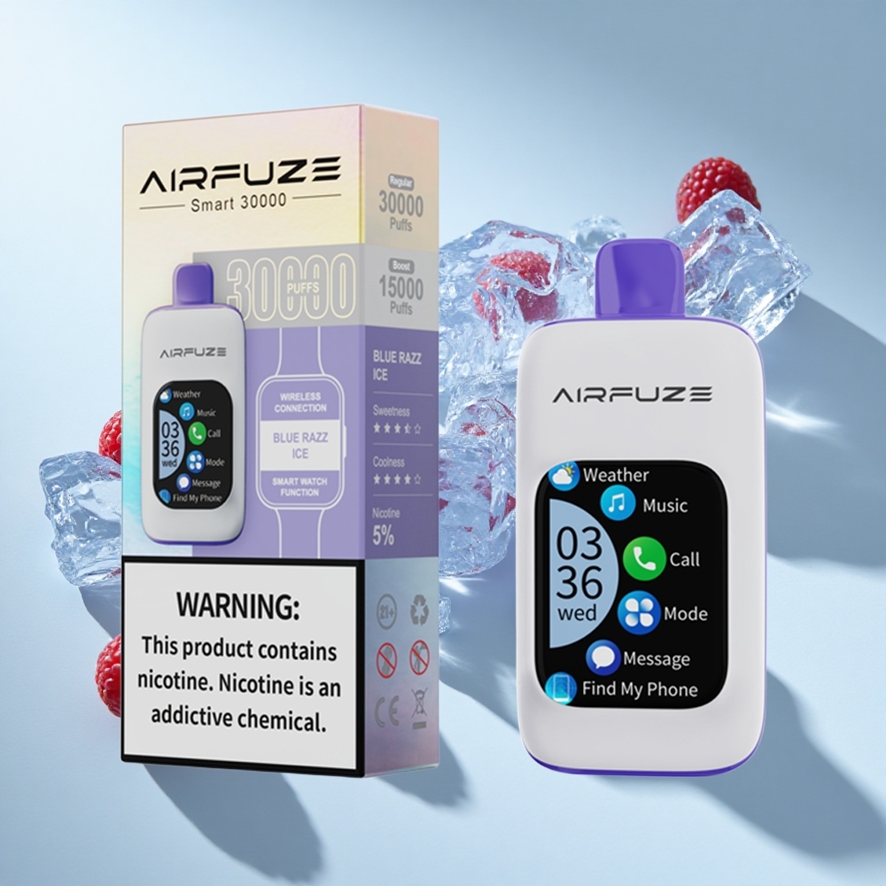 AirFuze Smart 30000 Puffs Disposable Vape Blue Razz Ice