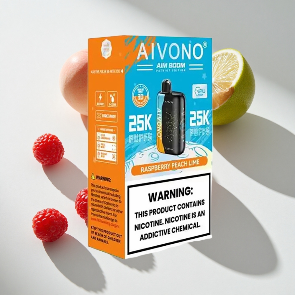 Aivono Aim Boom 25000 Puffs Raspberry Peach Lime