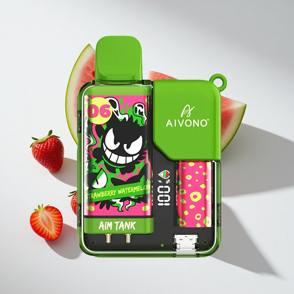Aivono AIM-TANK 9500 Strawberry Watermelon LCD Display