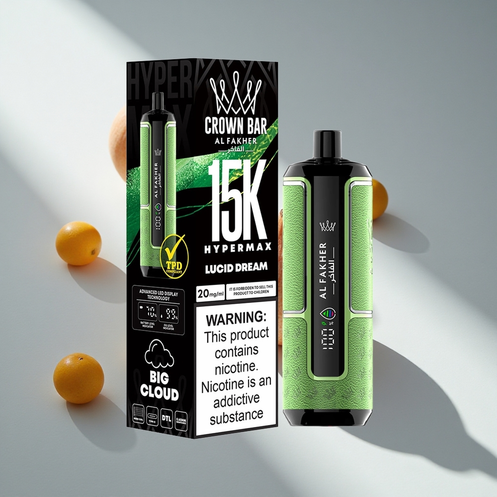 Al Fakher Crown Bar 15K Hypermax Lucid Dream Disposable Vape Kit