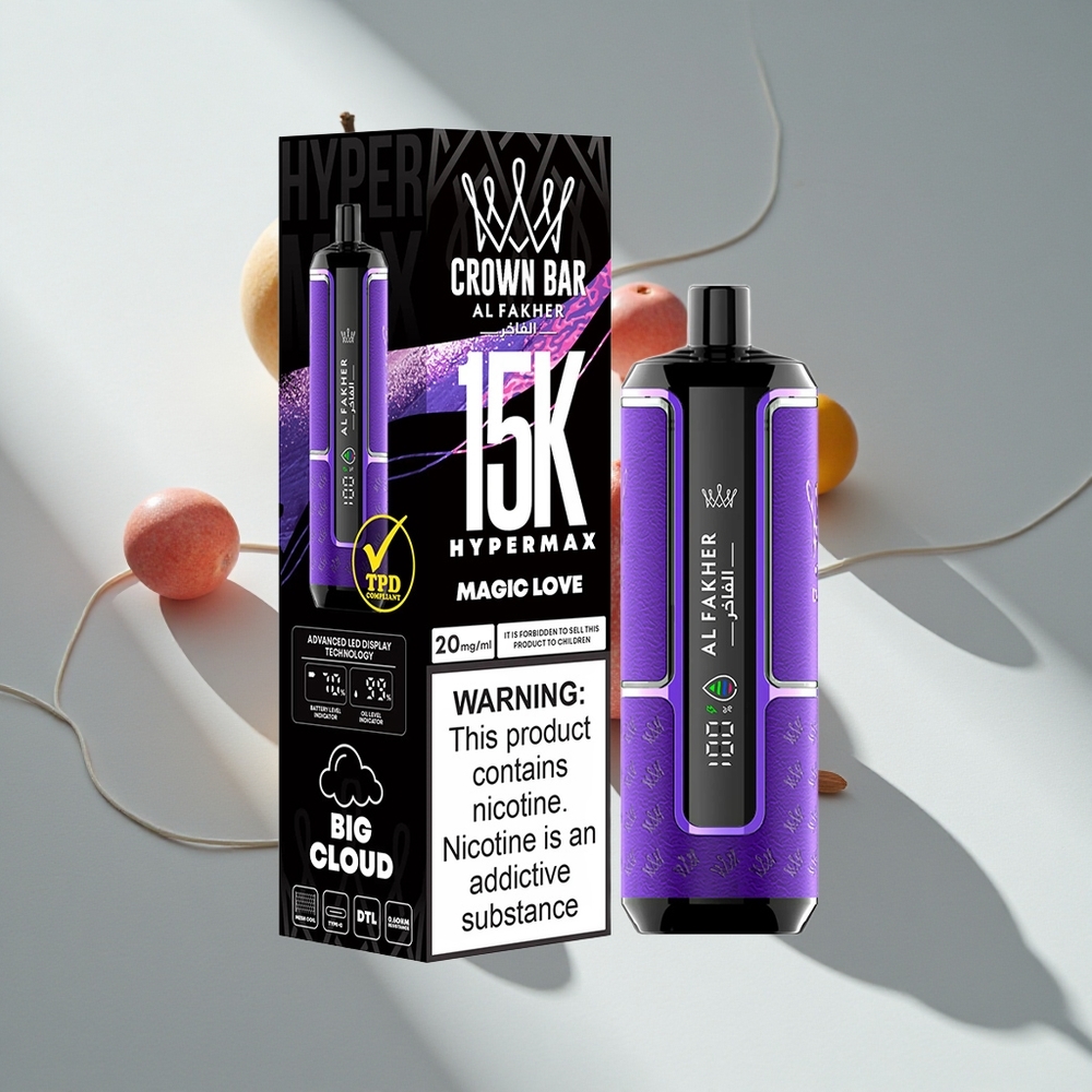 Al Fakher Crown Bar 15K Hypermax Magic Love Disposable Vape Kit