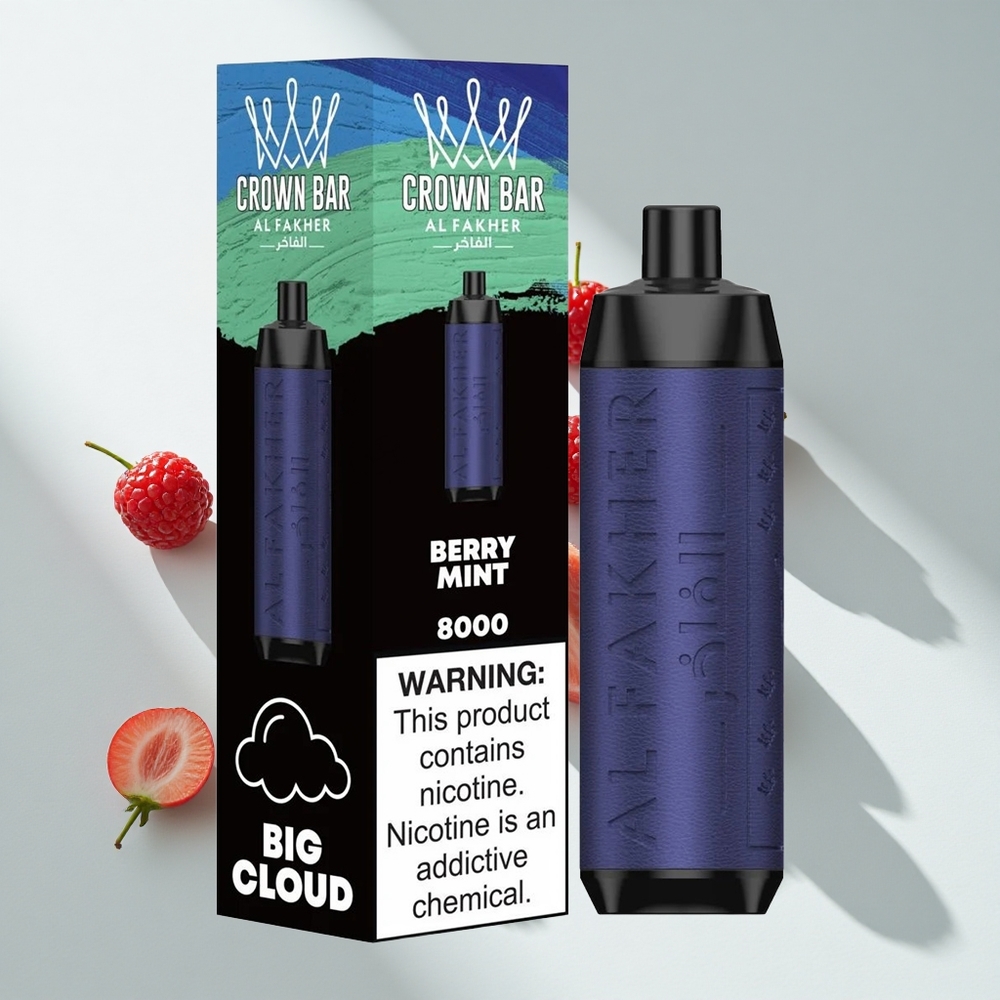 Al Fakher Crown Bar 8000 Berry Mint Disposable Vape
