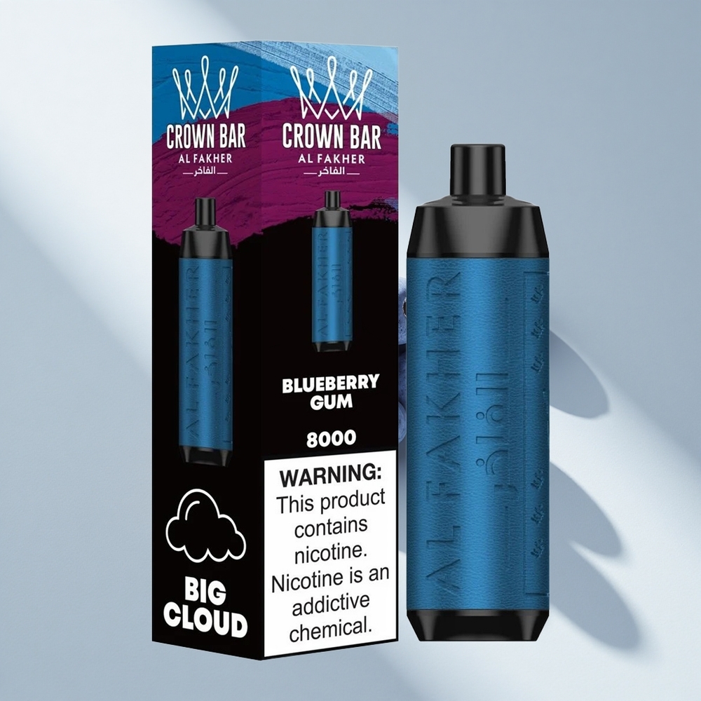 Al Fakher Crown Bar 8000 Blueberry Gum Disposable Vape