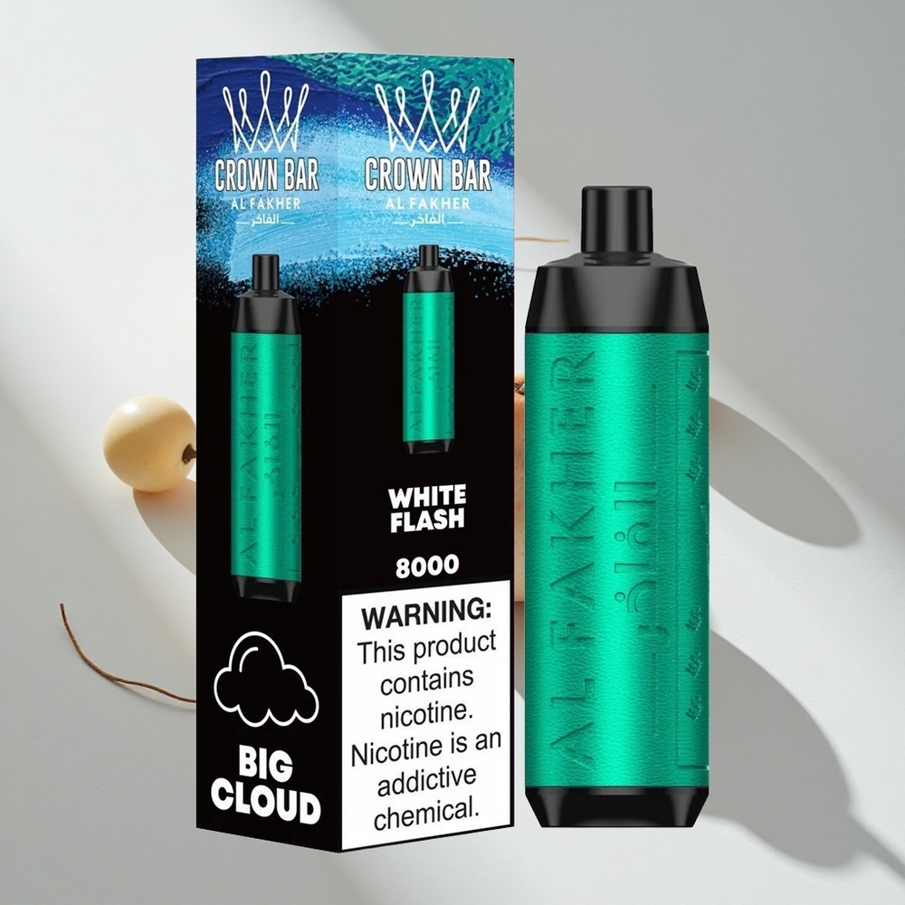 Al Fakher Crown Bar 8000 Crystal White Flash Disposable Vape