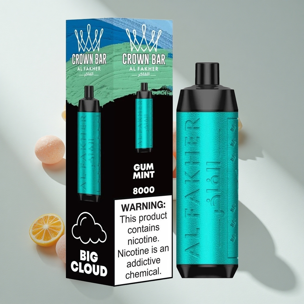 Al Fakher Crown Bar 8000 Puffs Crystal Gum Mint Disposable Vape