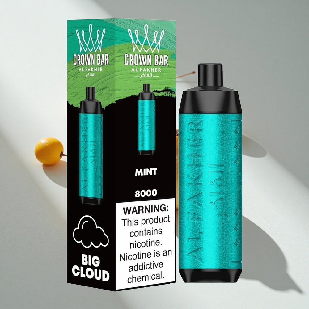Al Fakher Crown Bar 8000 Puffs Crystal Mint Disposable Vape