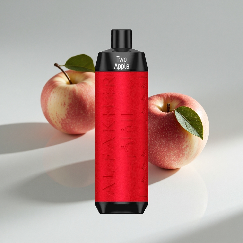 Al Fakher Crown Bar 8000 Two Apple Disposable Vape with USB Type-C Charging