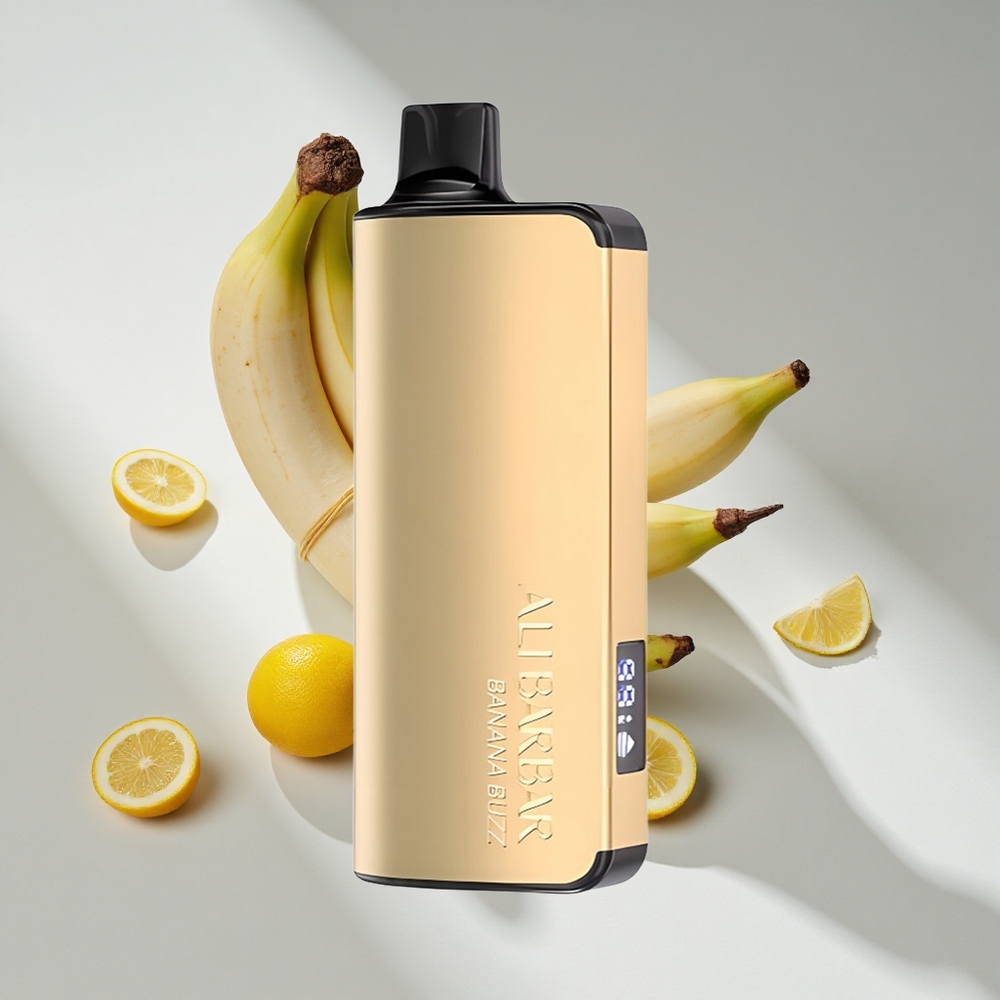 Alibarbar Ingot 9000 Disposable Vape Banana Buzz LED Display
