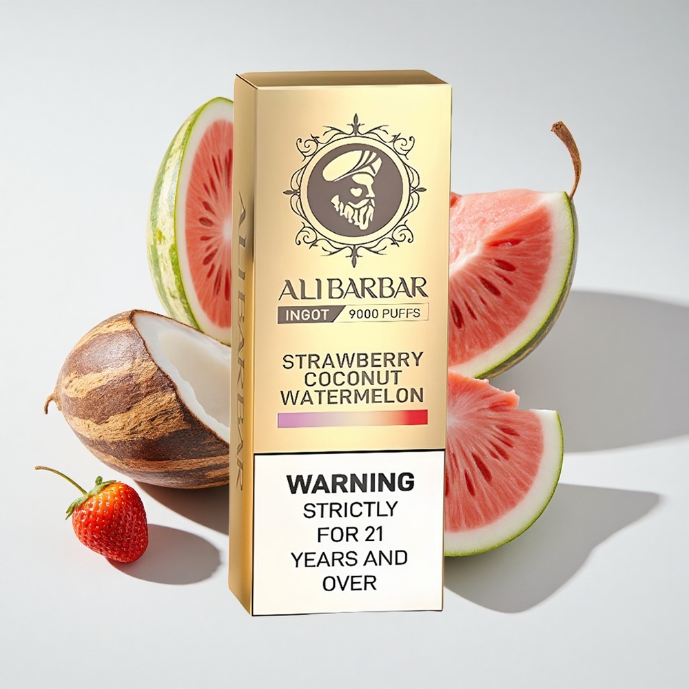 Alibarbar Ingot 9000 Puffs LED Strawberry Coconut Watermelon