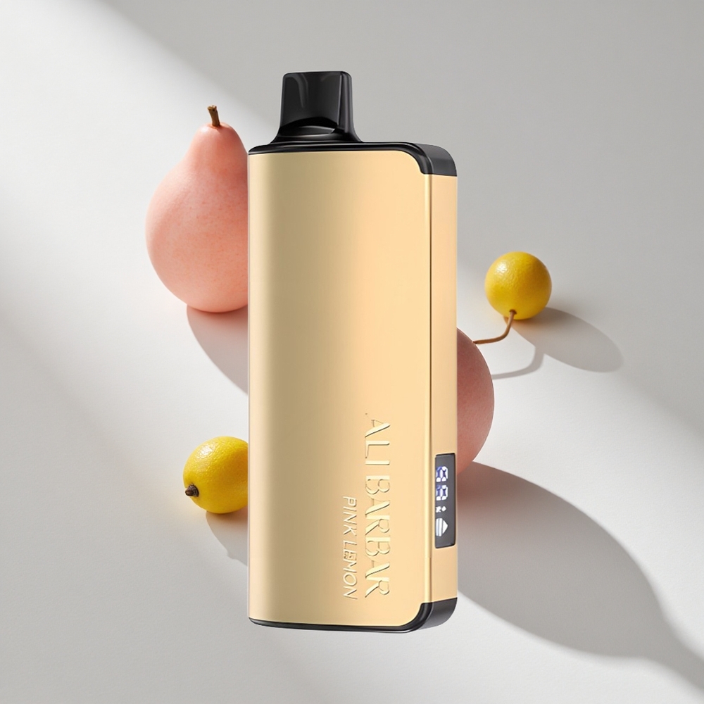 Alibarbar Ingot 9000 Puffs Pink Lemon Disposable Vape LED Display