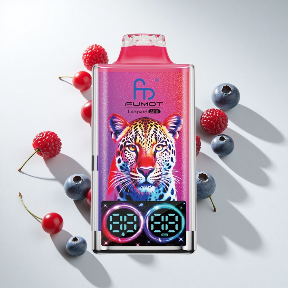 Fumot Leopard 40K Dual Mesh Disposable Vape Blueberry Cherry Cranberry