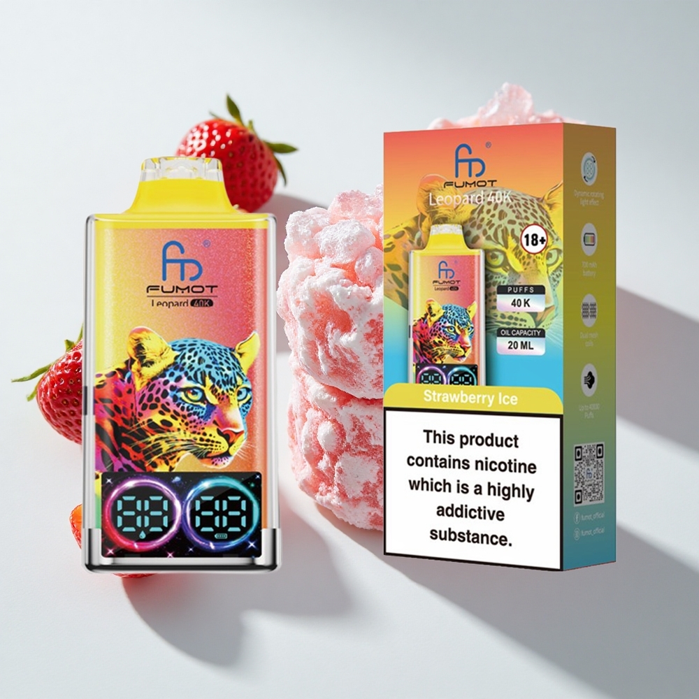 Fumot Leopard 40K Dual Mesh Strawberry Ice Disposable Vape