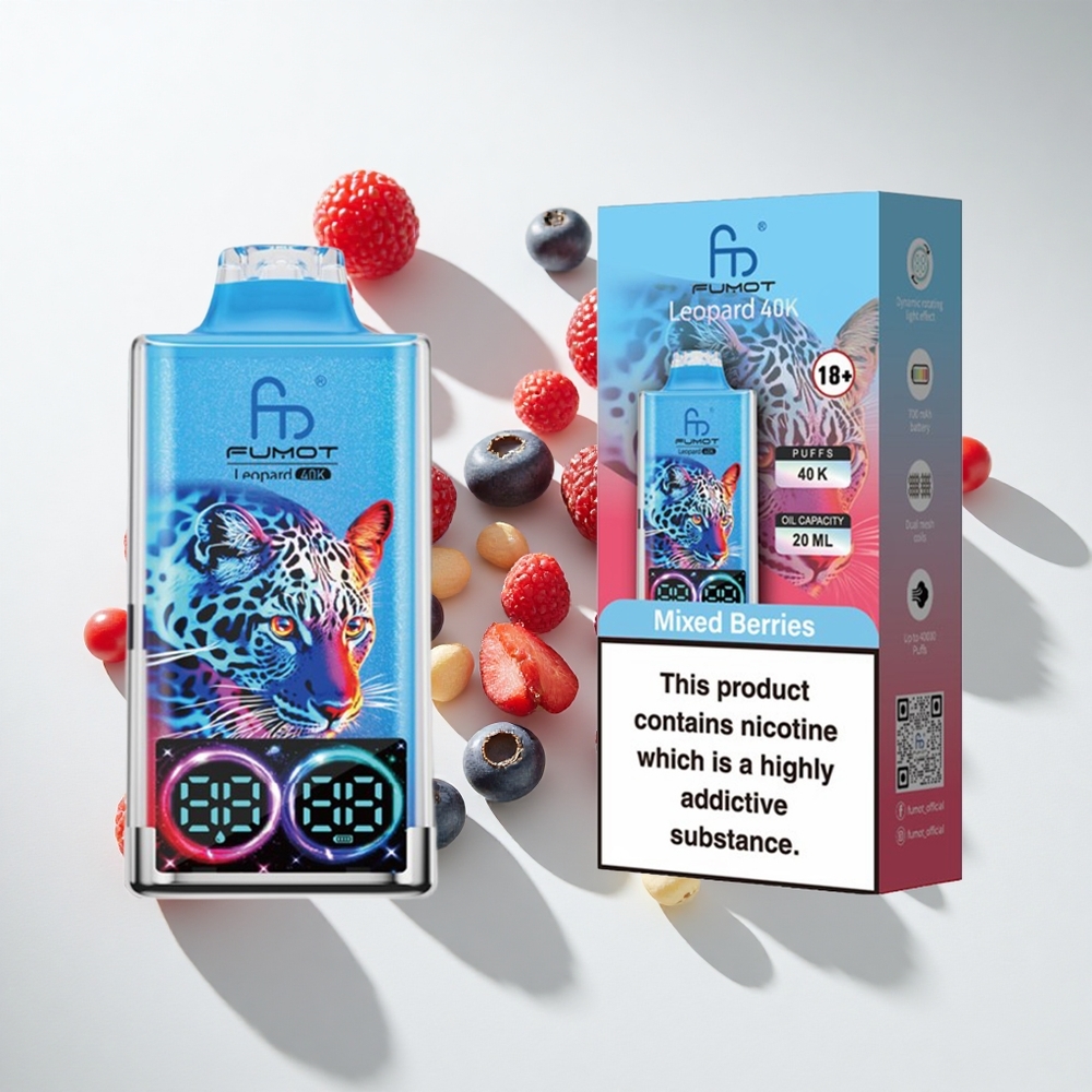 Fumot Leopard 40K Puffs Dual Mesh Mixed Berries Disposable Vape