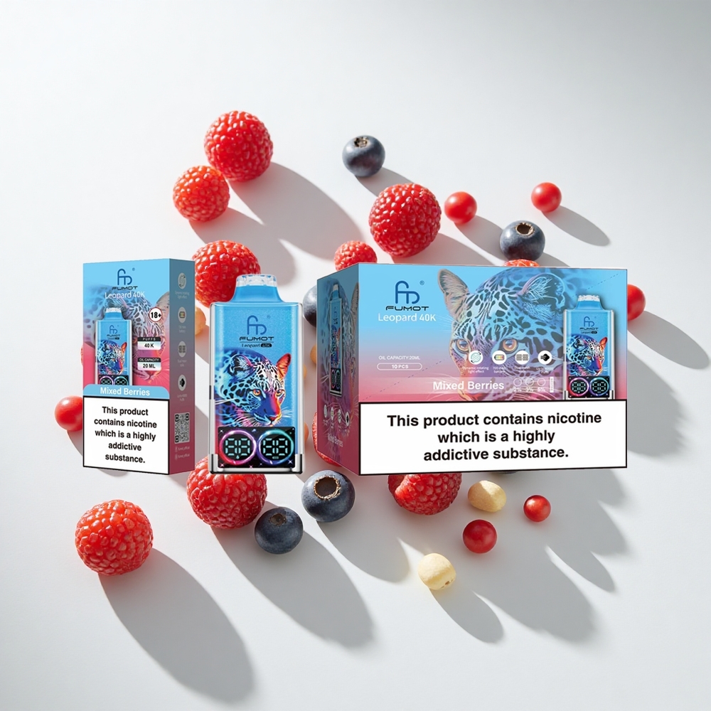 Fumot Leopard 40K Puffs Dual Mesh Mixed Berries Disposable Vape