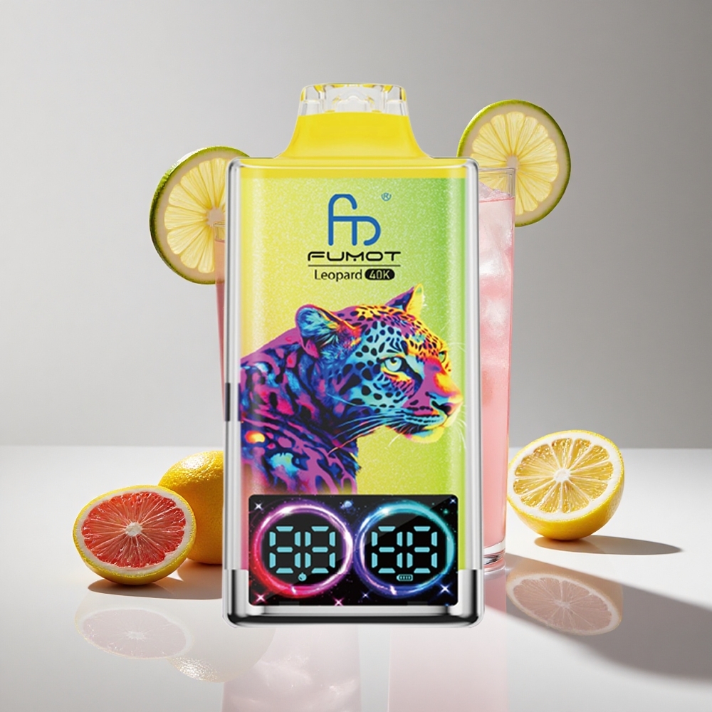 Fumot Leopard 40K Puffs Pink Lemonade Dual Mesh