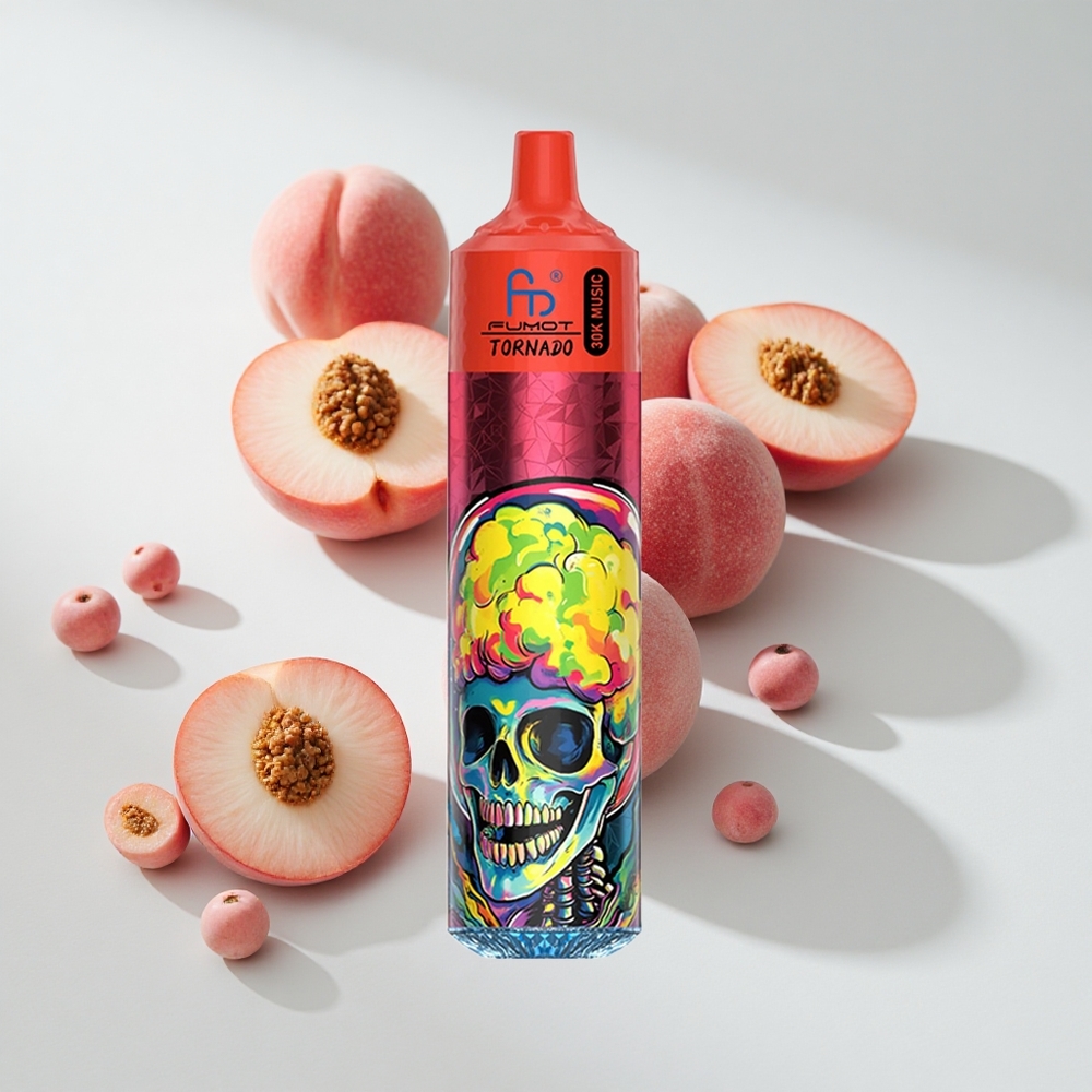 Fumot RandM Tornado 30000 Puffs Peach Berries LED Display