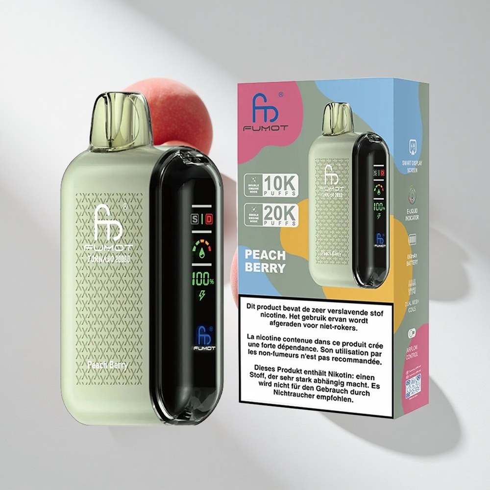 Fumot Tornado 20000 Peach Berry Disposable Vape
