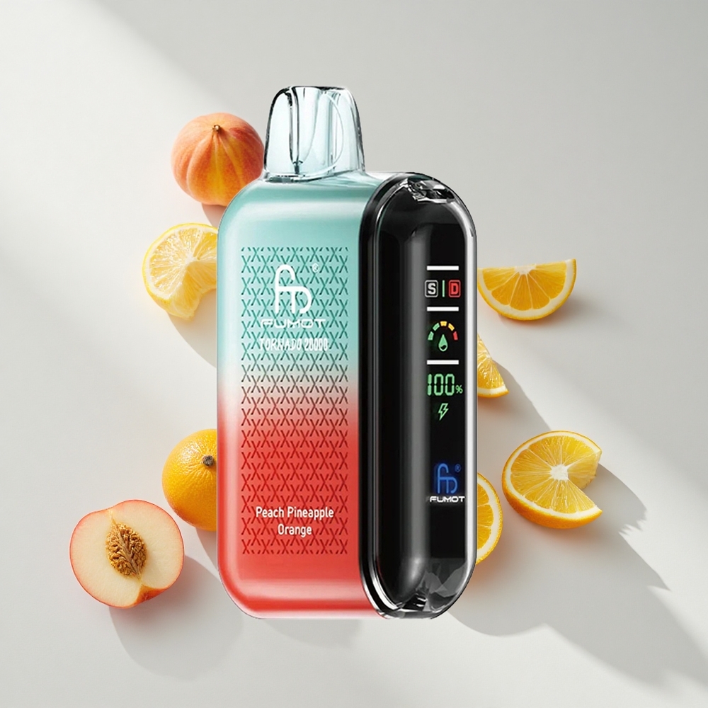 Fumot Tornado 20000 Peach Pineapple Orange Dual Mesh Coil