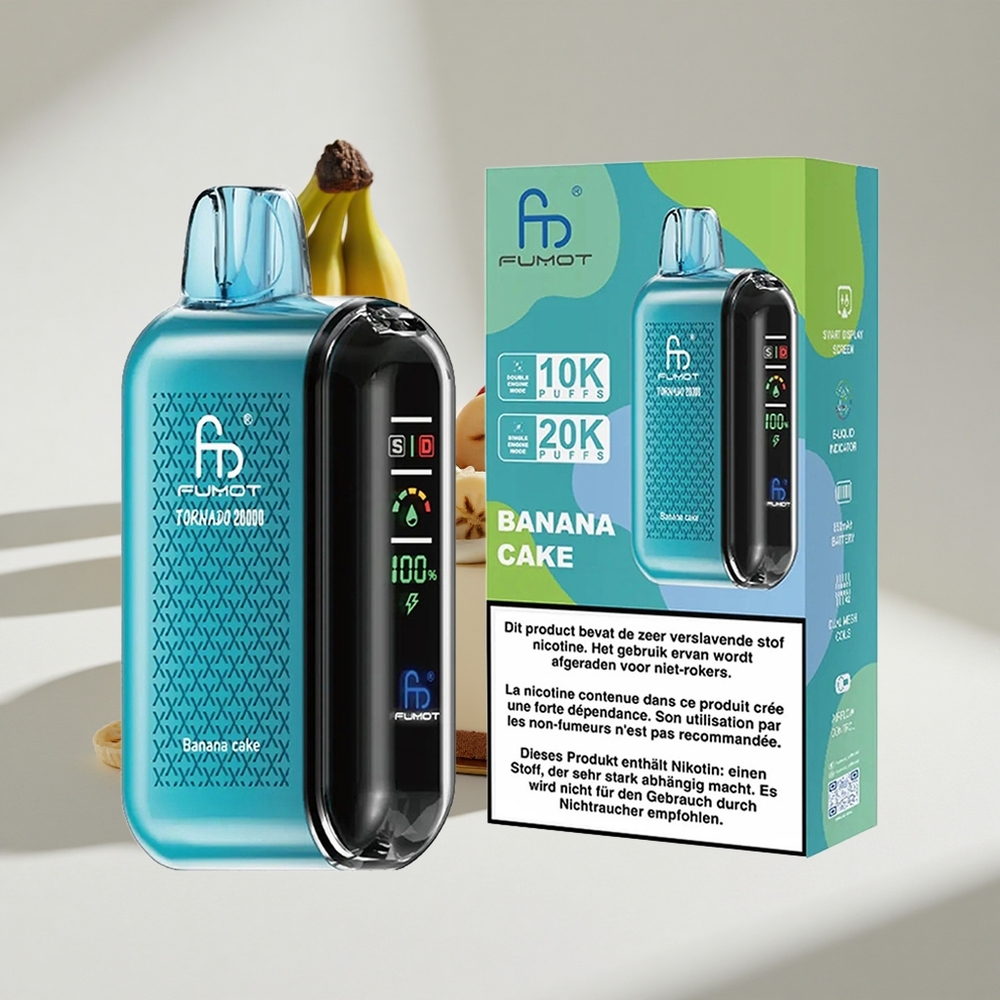Fumot Tornado 20000 Puffs Banana Cake Dual Mesh Coil