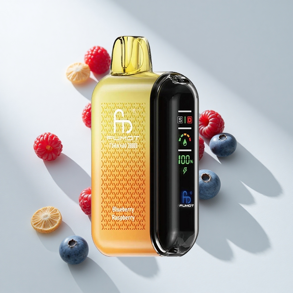 Fumot Tornado 20000 Puffs Blueberry Raspberry Dual Mesh Coil