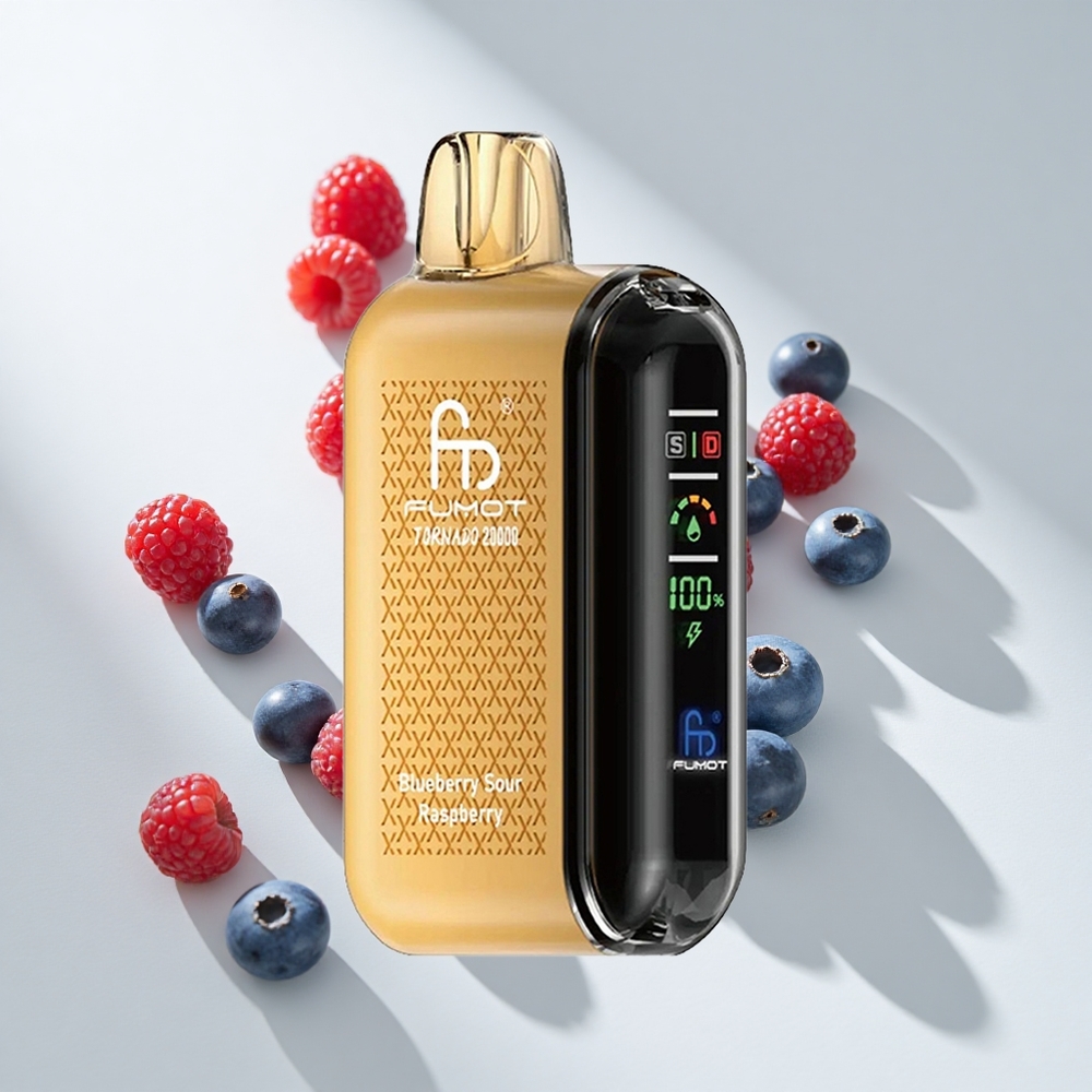 Fumot Tornado 20000 Puffs Blueberry Sour Raspberry Dual Mesh Coil