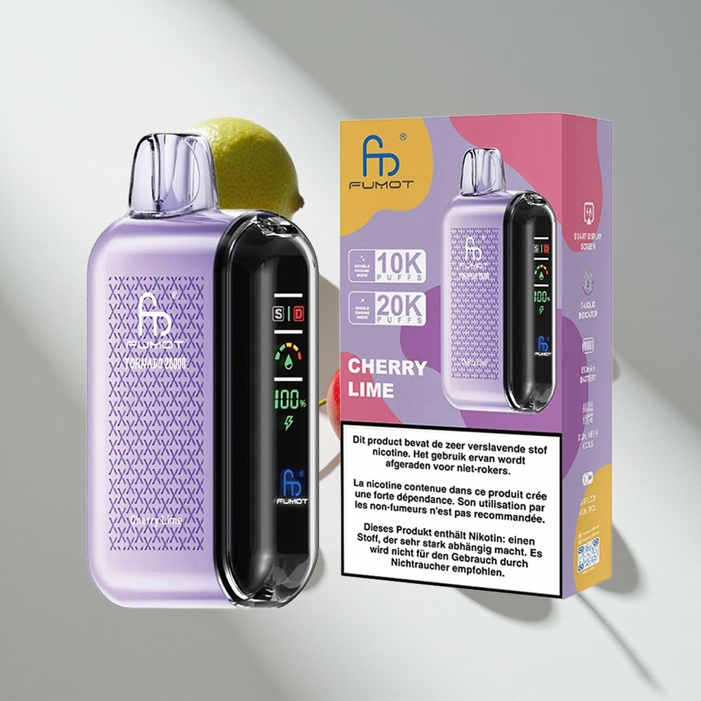 Fumot Tornado 20000 Puffs Cherry Lime Dual Mesh Coil