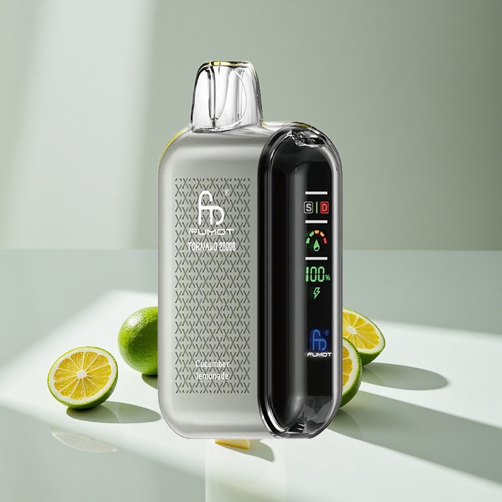 Fumot Tornado 20000 Puffs Cucumber Lemonade Dual Mesh Coil