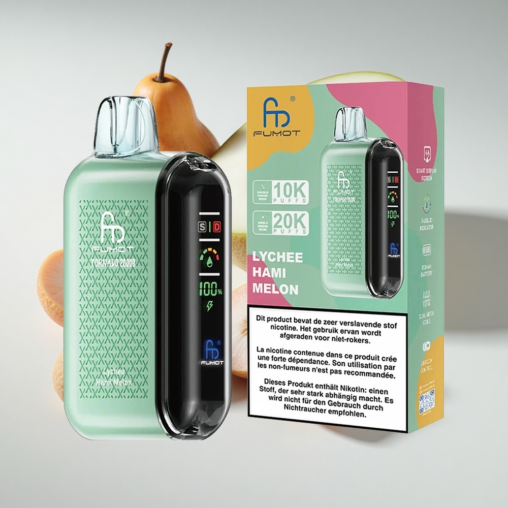 Fumot Tornado 20000 Puffs Dual Mesh Coil Lychee Hami Melon