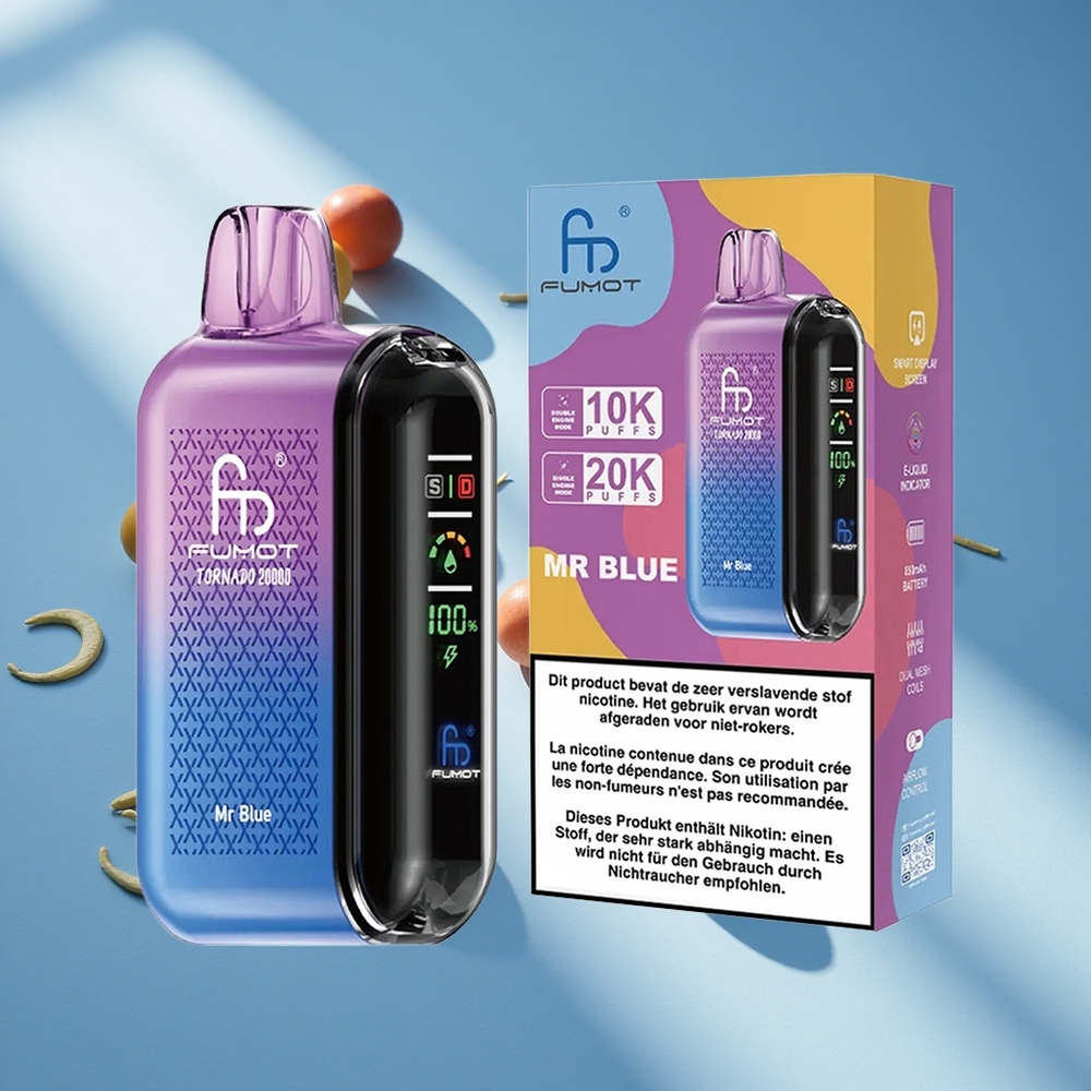 Fumot Tornado 20000 Puffs Dual Mesh Coil Mr Blue