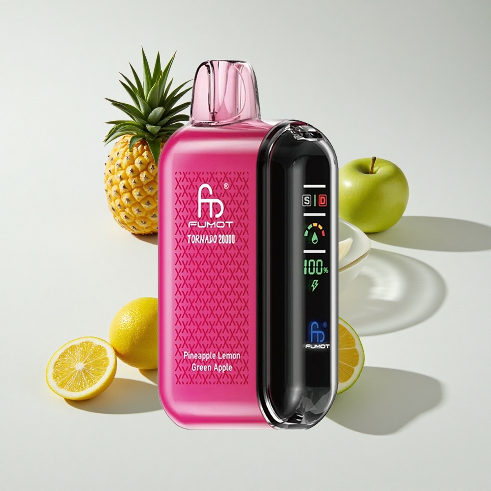 Fumot Tornado 20000 Puffs Pineapple Lemon Green Apple Dual Mesh Coil