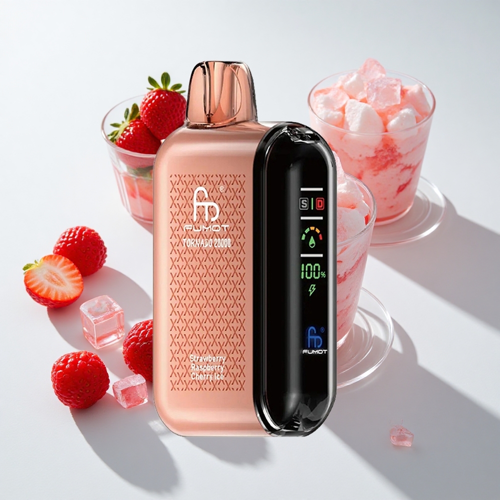 Fumot Tornado 20000 Strawberry Raspberry Cherry Ice Dual Mesh Coil