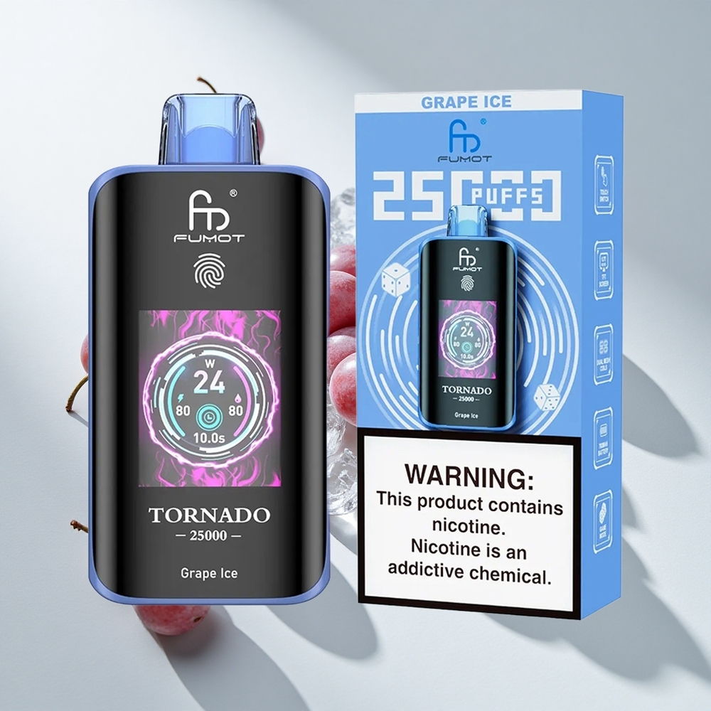 Fumot Tornado 25000 HD Screen Grape Ice Disposable Vape