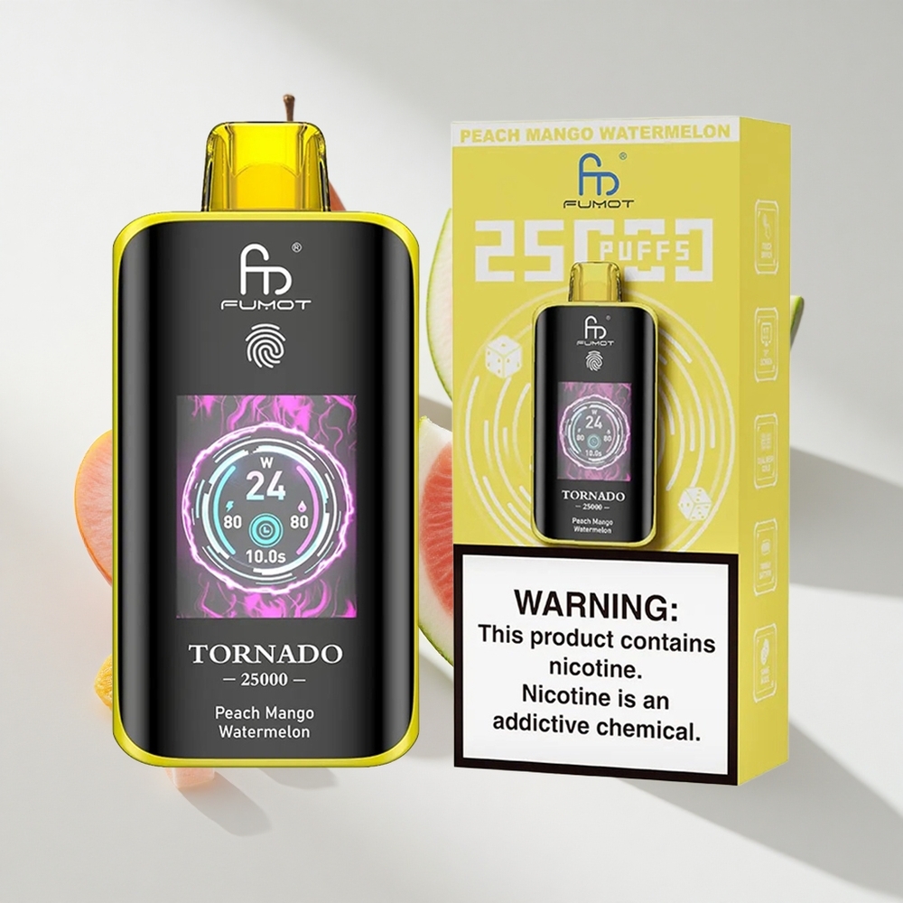 Fumot Tornado 25000 Peach Mango Watermelon HD Screen