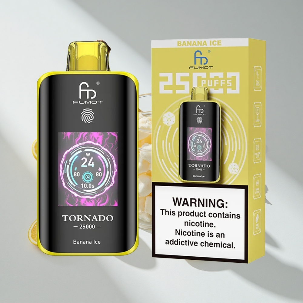 Fumot Tornado 25000 Puffs Banana Ice HD Screen