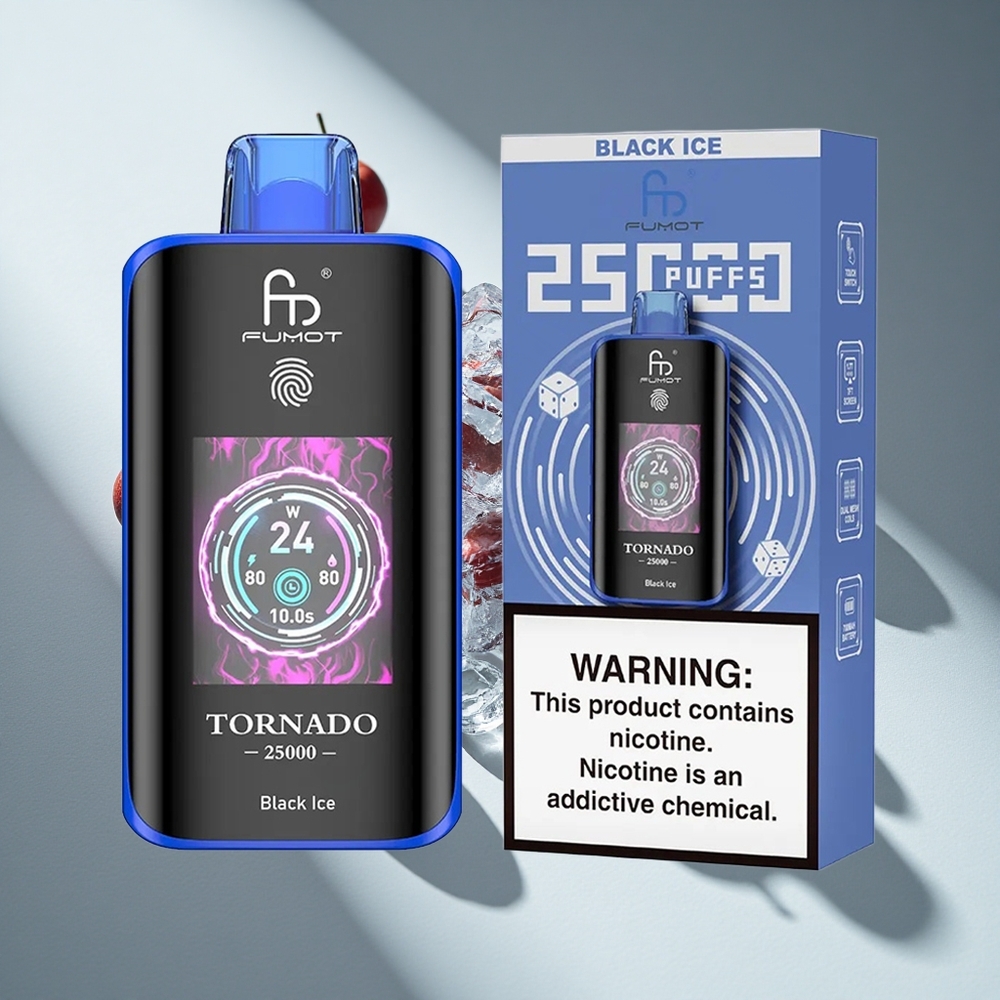Fumot Tornado 25000 Puffs Black Ice HD Screen