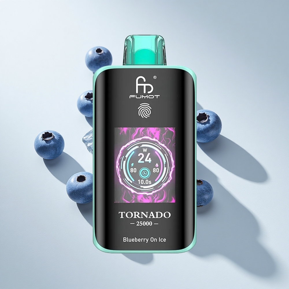 Fumot Tornado 25000 Puffs Blueberry On Ice with HD Screen