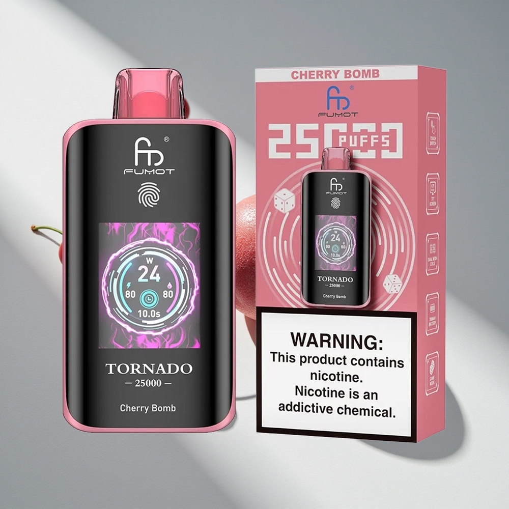 Fumot Tornado 25000 Puffs Cherry Bomb HD Screen