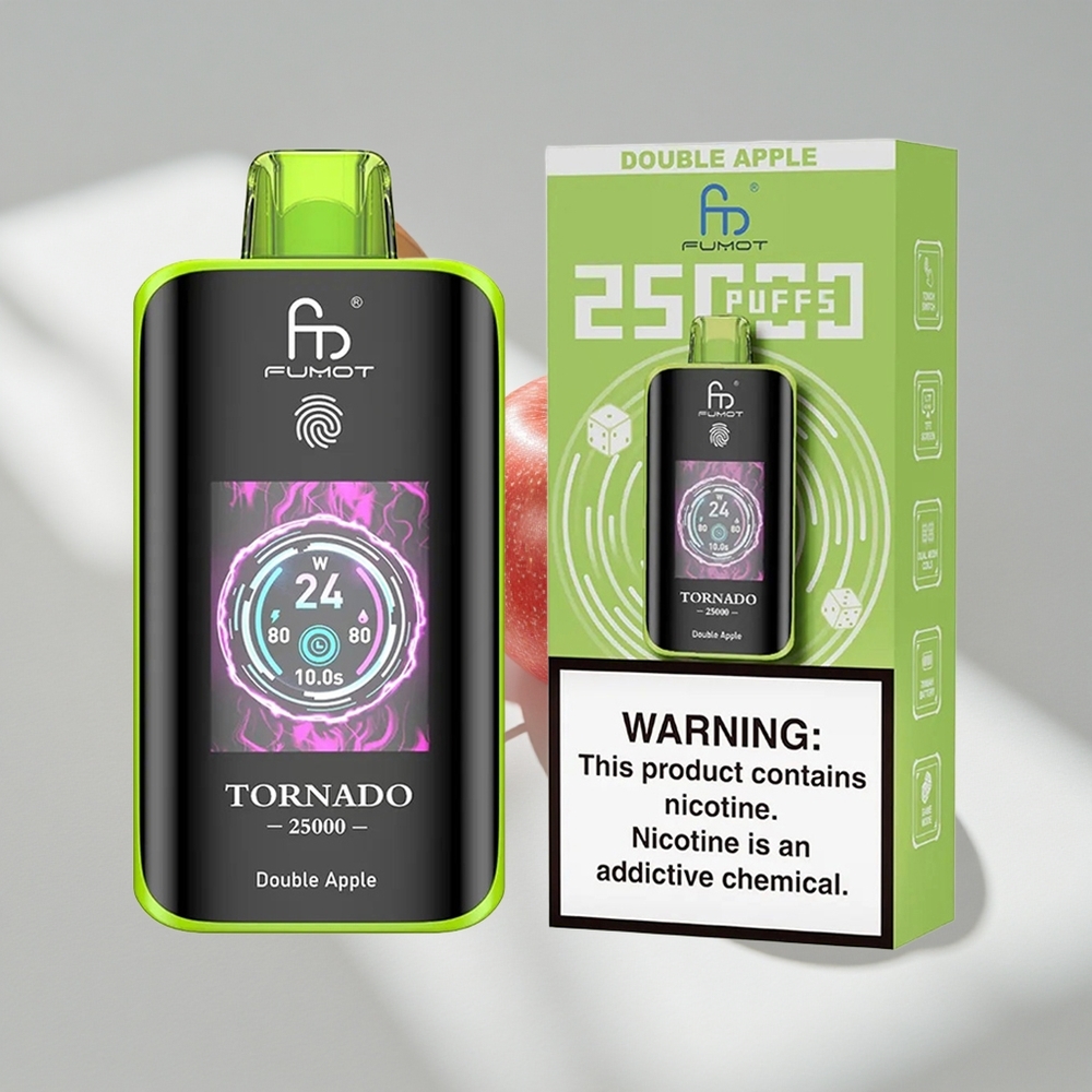 Fumot Tornado 25000 Puffs Double Apple HD Screen