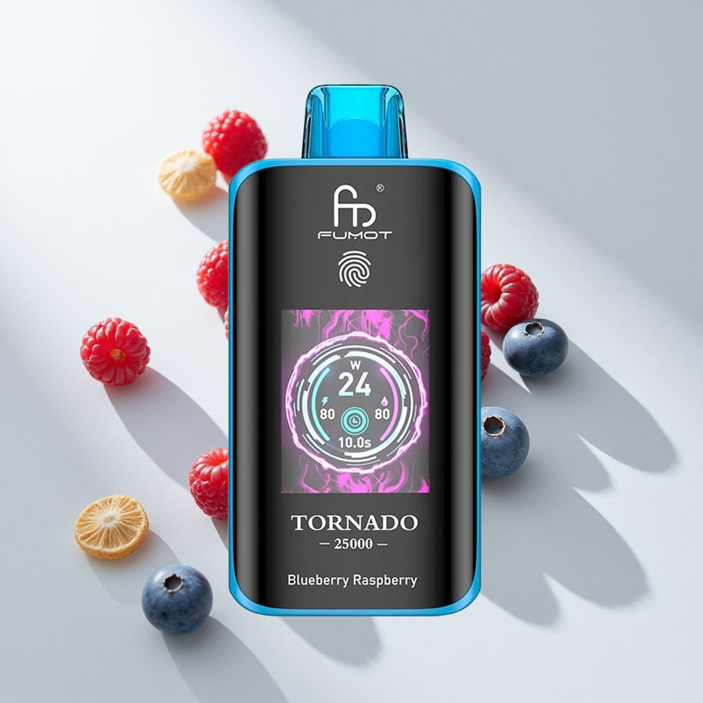 Fumot Tornado 25000 Puffs HD Screen Blueberry Raspberry