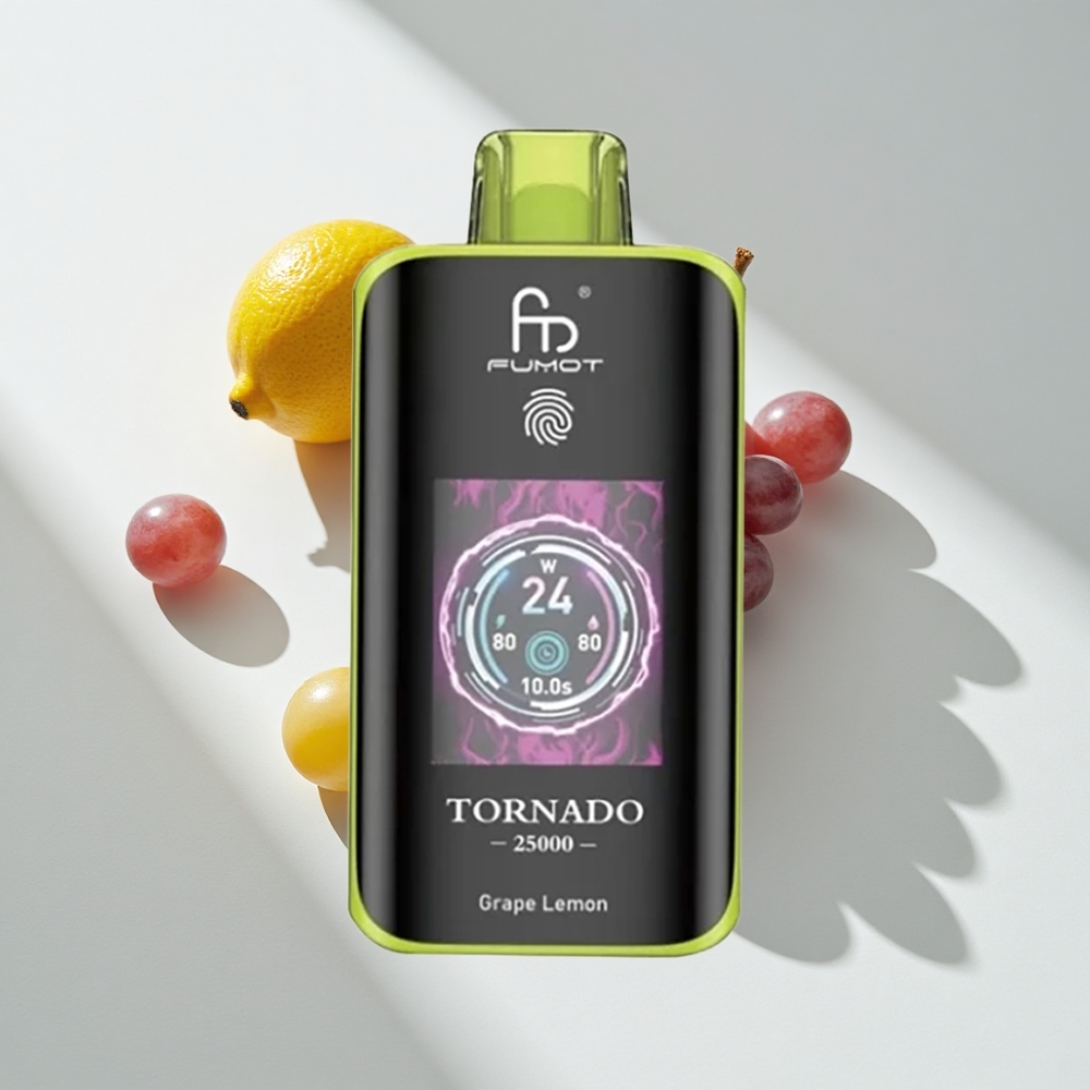 Fumot Tornado 25000 Puffs HD Screen Grape Lemon