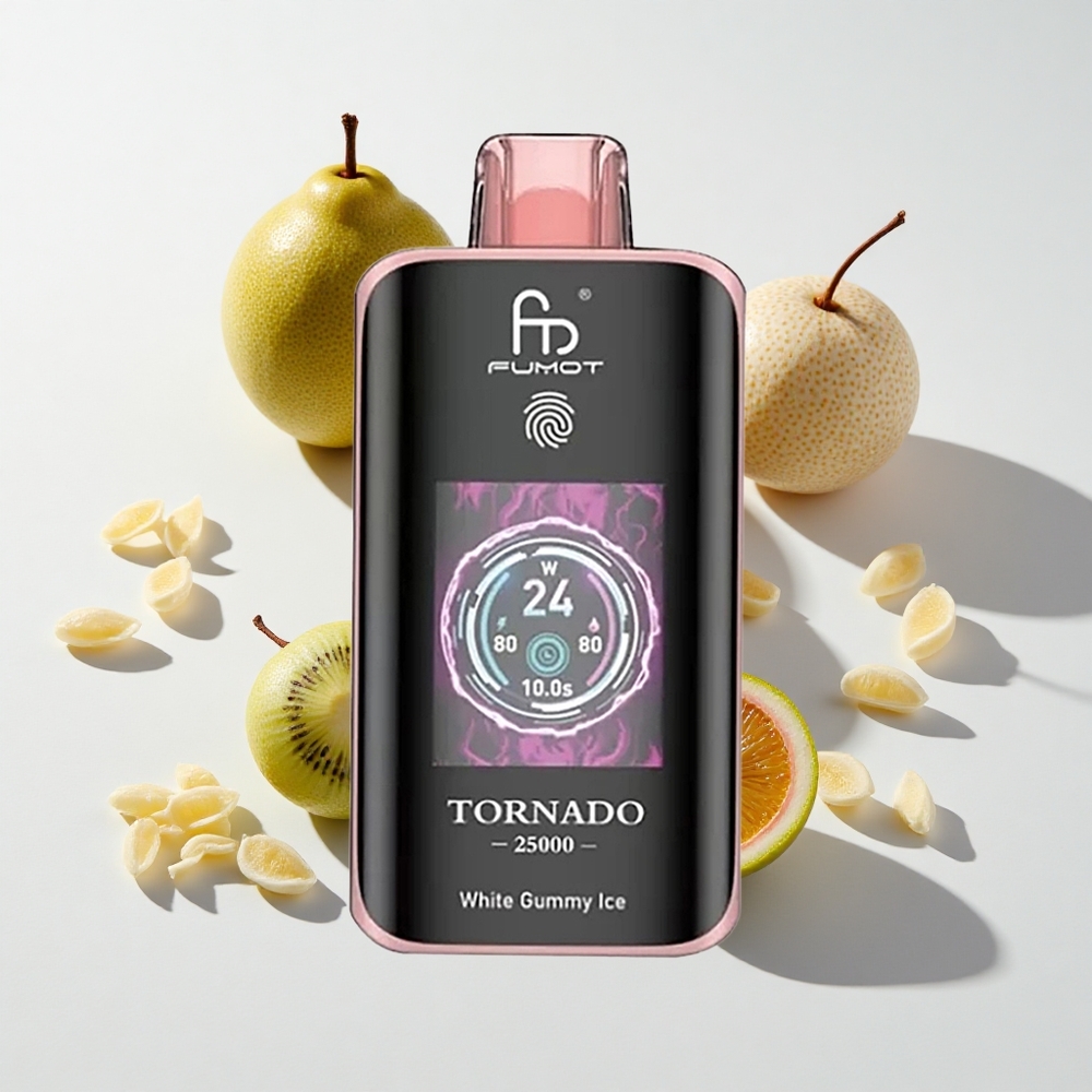 Fumot Tornado 25000 Puffs Kiwi Passion Fruit Guava Disposable Vape with HD Screen
