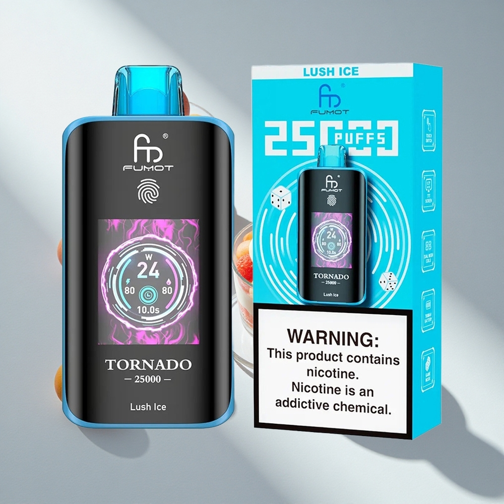 Fumot Tornado 25000 Puffs Lush Ice HD Screen
