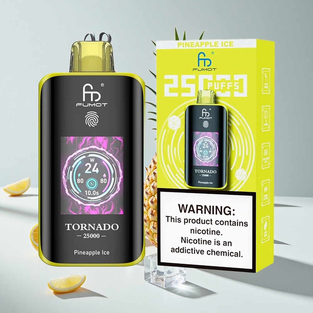 Fumot Tornado 25000 Puffs Pineapple Ice HD Screen