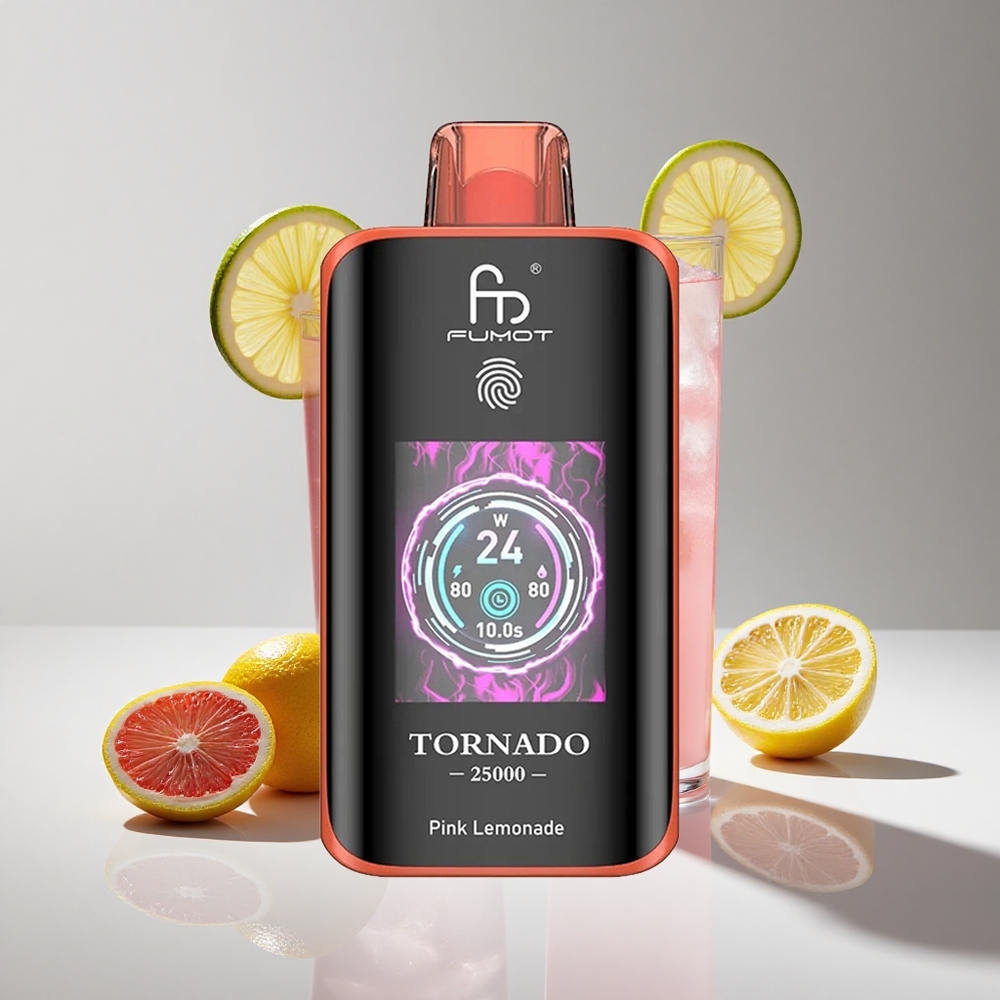 Fumot Tornado 25000 Puffs Pink Lemonade HD Screen
