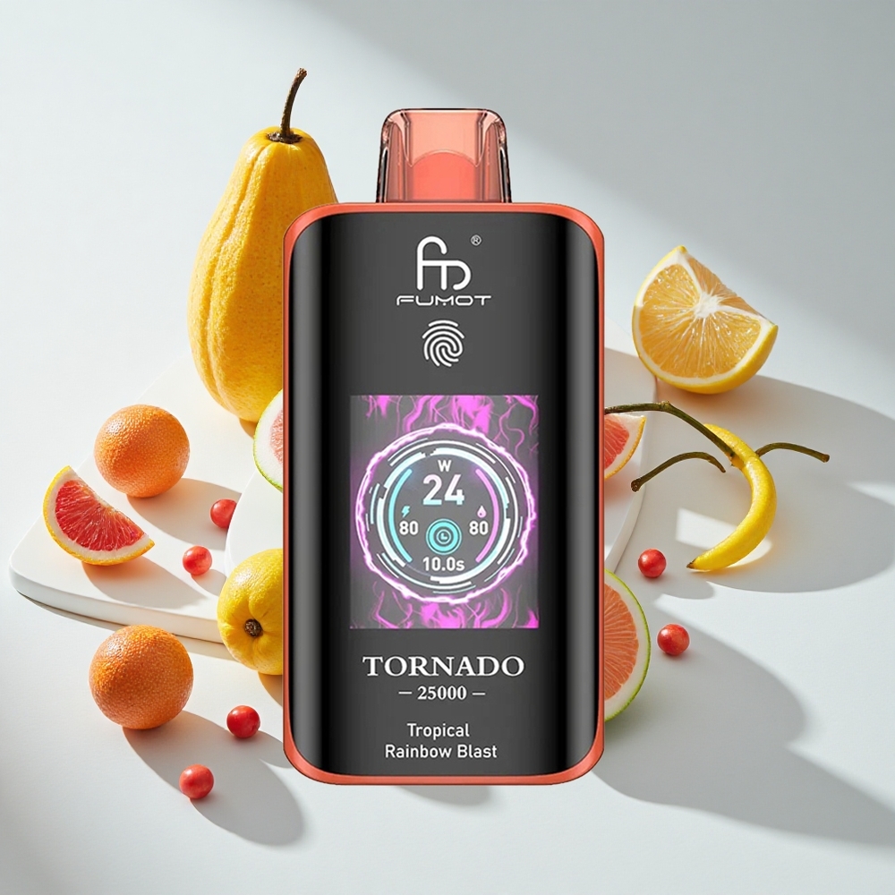 Fumot Tornado 25000 Puffs Tropical Rainbow Blast HD Screen