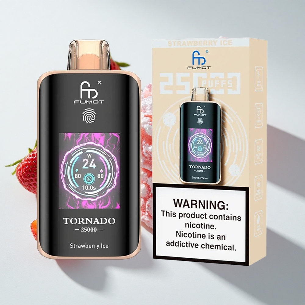 Fumot Tornado 25000 Strawberry Ice HD Screen