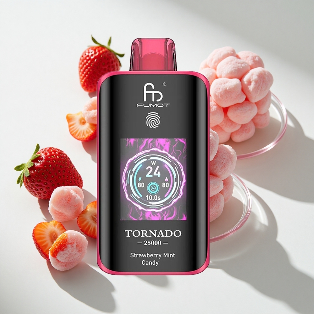 Fumot Tornado 25000 Strawberry Mint Candy HD Screen