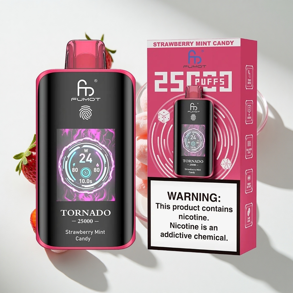 Fumot Tornado 25000 Strawberry Mint Candy HD Screen