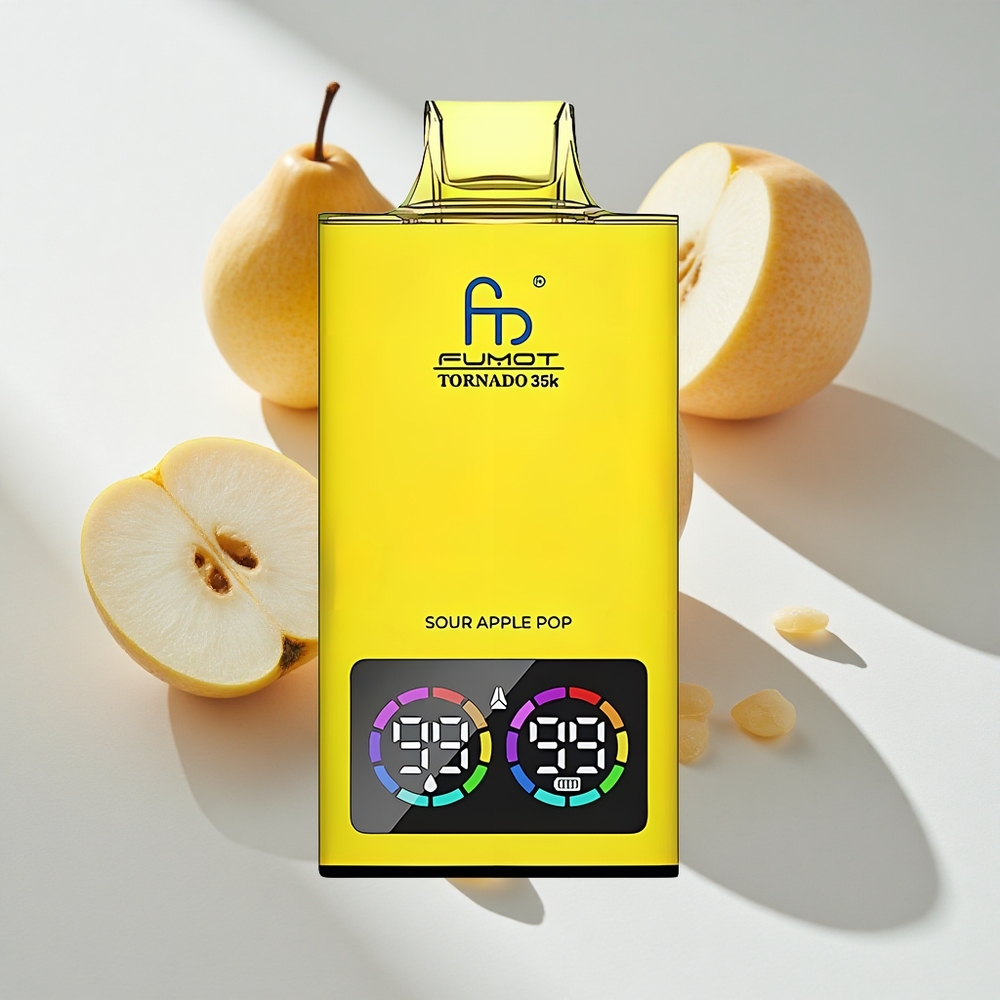 Fumot Tornado 25000 Puffs Dual Mesh Coil Disposable Vape Sour Apple Pop